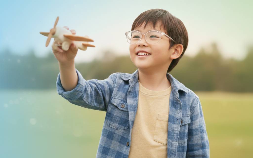 兒童近視控制鏡片有用嗎？原理、效果與家長該知道的重點一次整理(示意圖)
