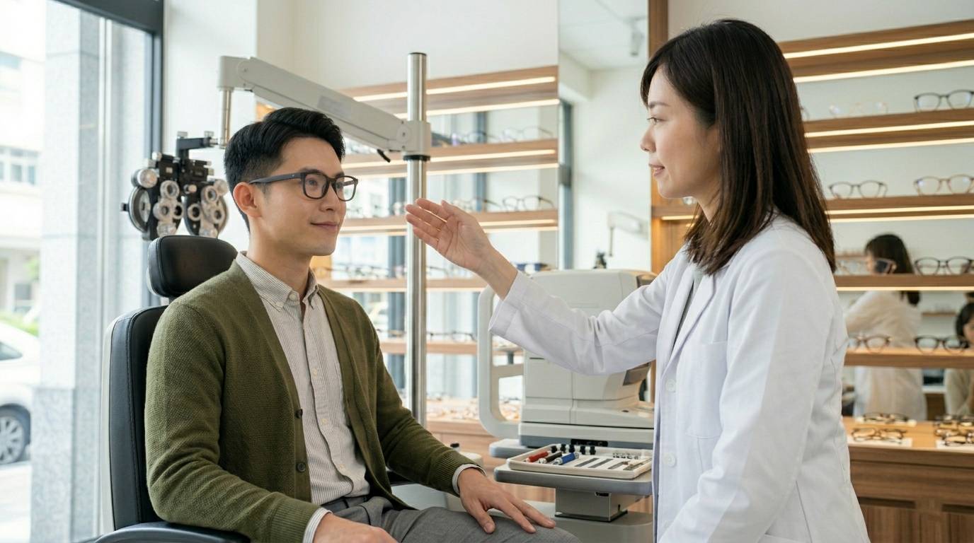 光學眼鏡是什麼？用途、好處與普通眼鏡差別一次看懂(示意圖)