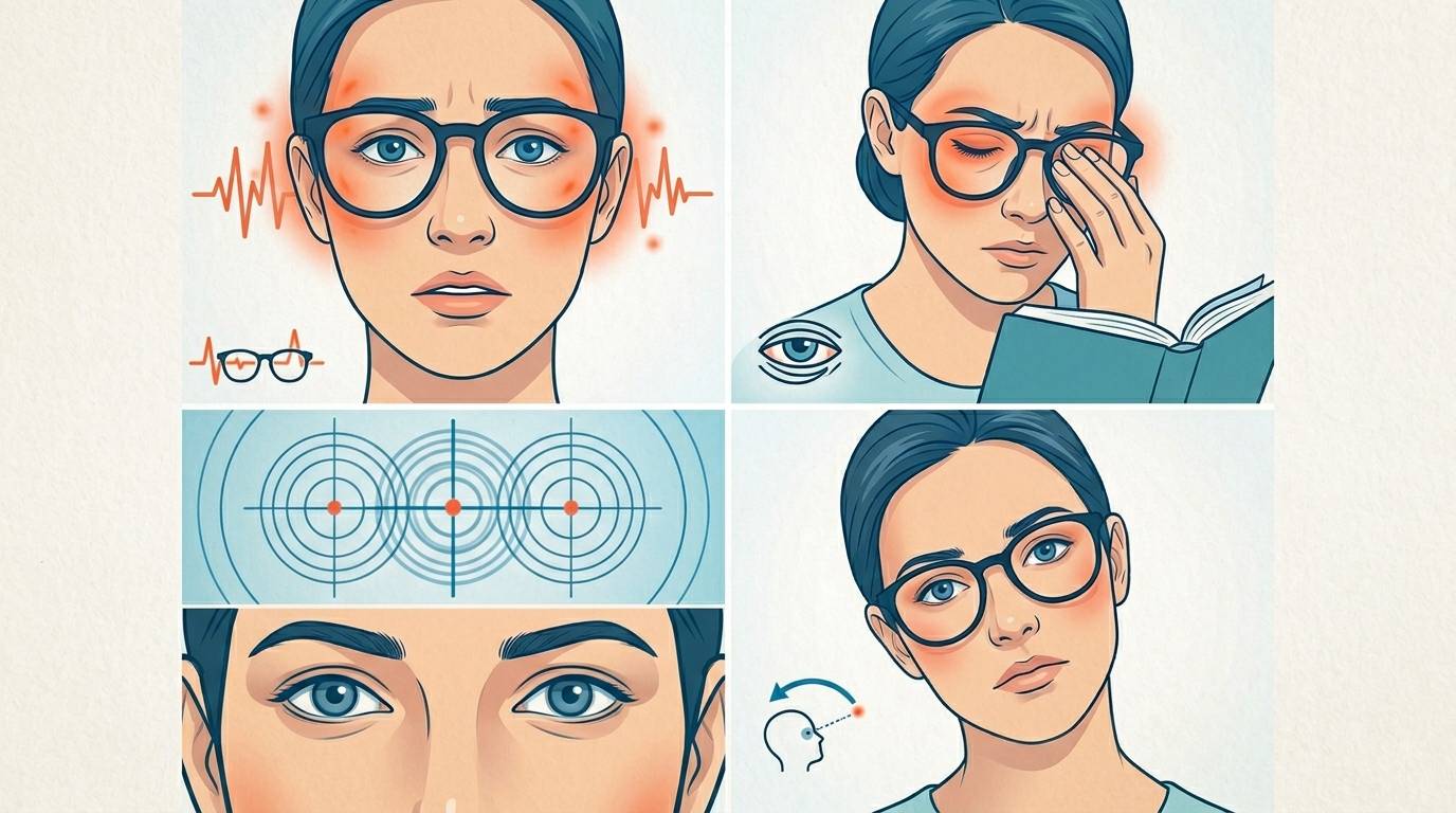 如何判斷自己瞳距是否有問題?(示意圖)