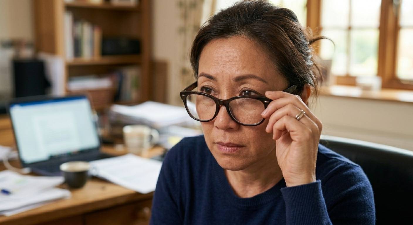 亞洲人推眼鏡防止眼鏡滑下來-示意圖